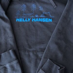 Helly Hansen Black Hoodie with Blue Logo